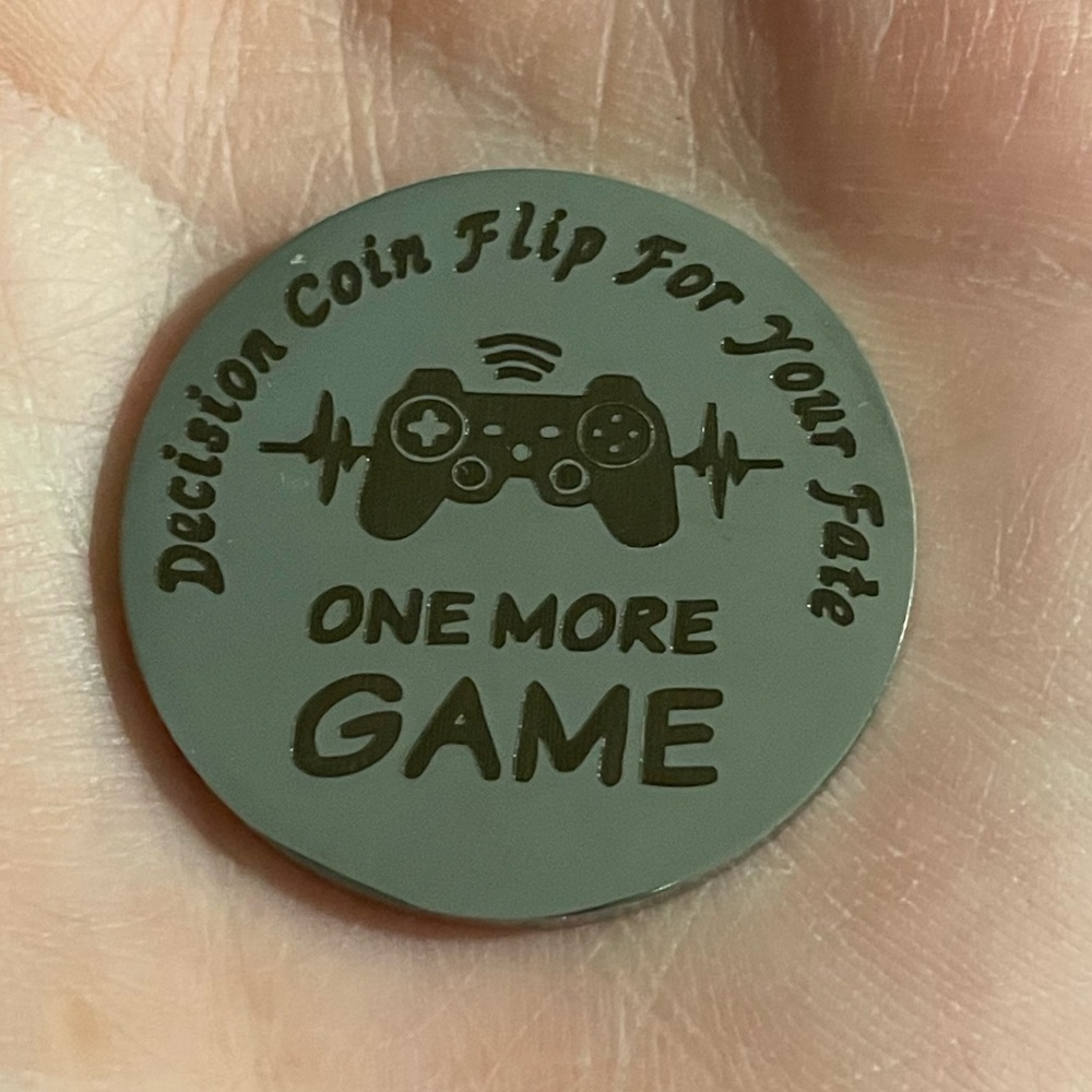 Metal Video Game Flip Coin